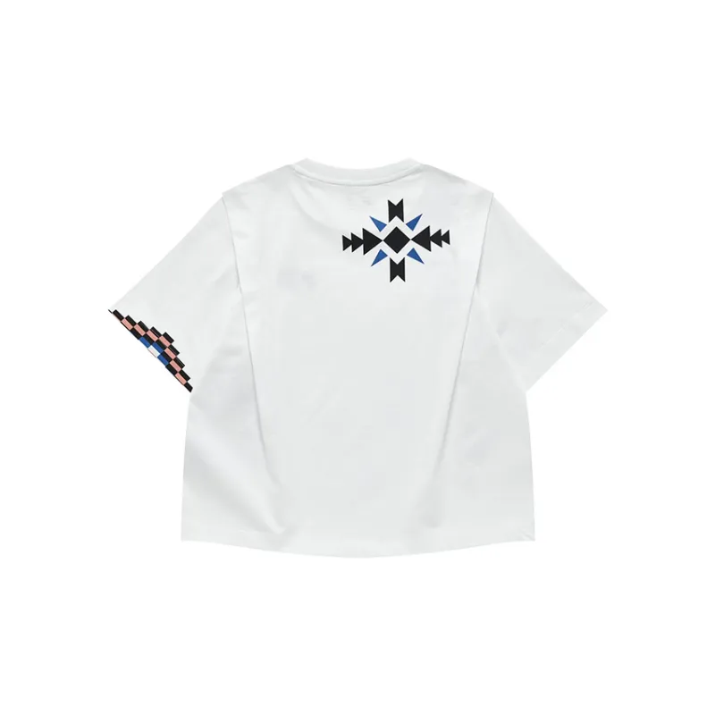 FILA FUSION x Marcelo Burlon Drop Shoulder Sleeve T Shirt Women's Standard White-1