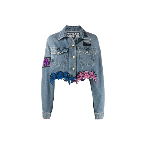 VERSACE JEANS COUTURE Denim Jackets Women's Blue