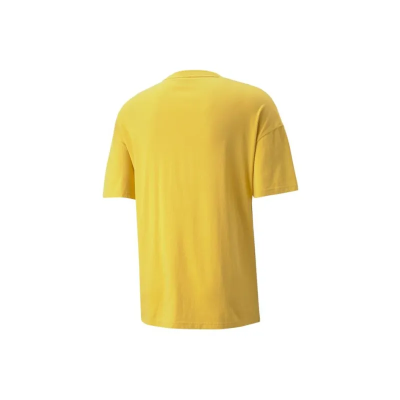 PUMA T Shirts Men Bamboo Yellow-1