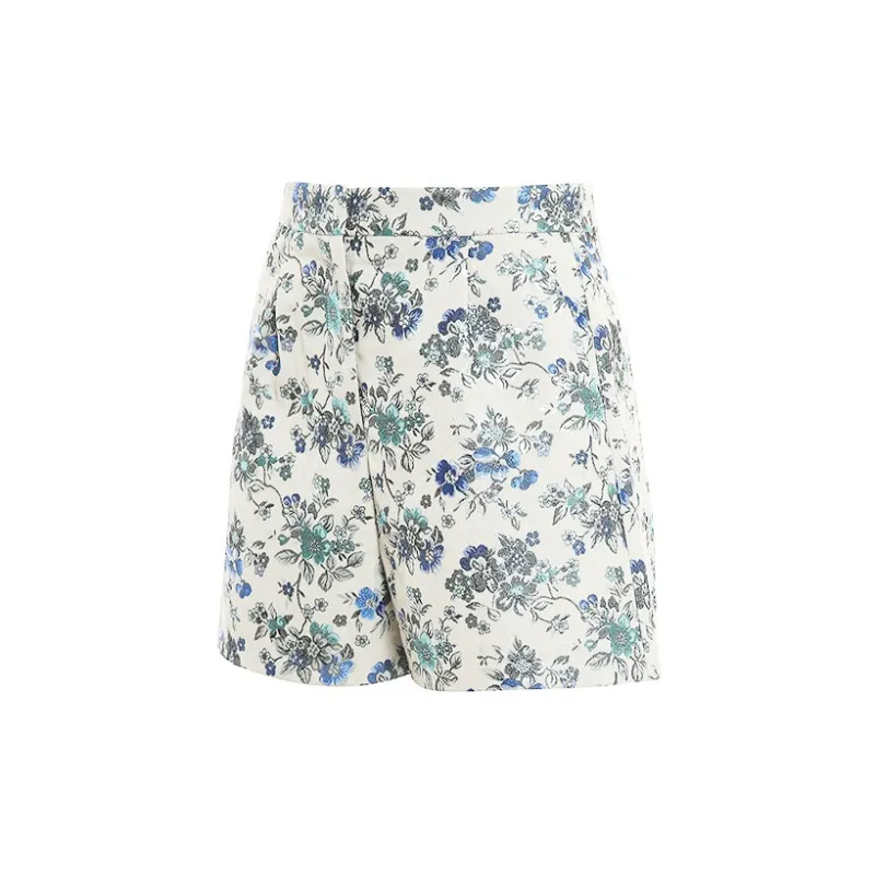 PINKO Casual Shorts Women's Blue With White Lettering-2