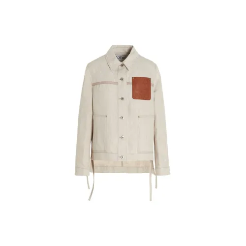 LOEWE Denim Jackets Women's White