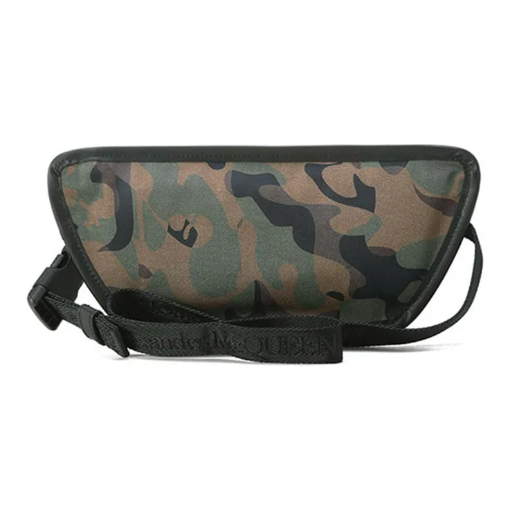 Alexander McQueen Fabric Sling Bag, Crossbody Bag, Fanny Pack Men's Army Green-2