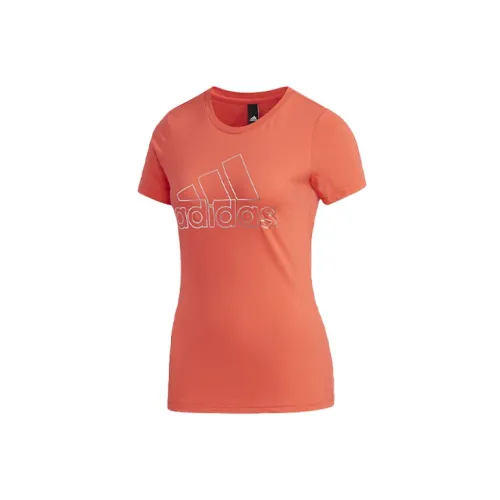 Adidas T-Shirts Women's Coral Pink