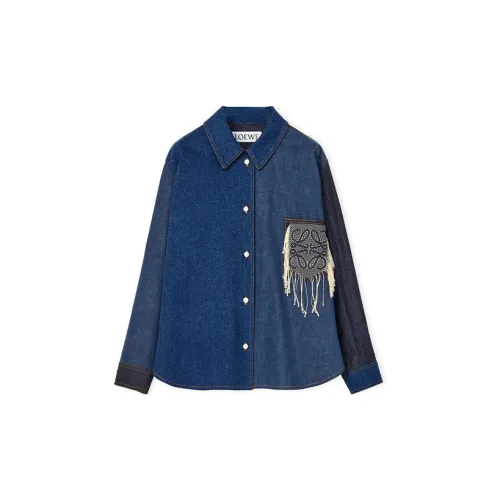 LOEWE Denim Jackets Women's Blue