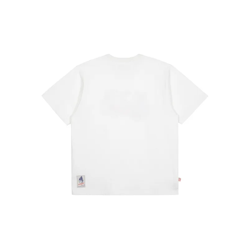 Nengmao Store Straight T-Shirt Unisex White-1