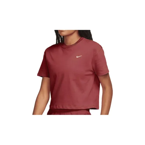 Nike Crop Tops Women's Fir Wood Red