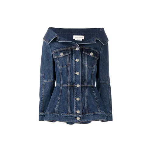 Alexander McQueen Denim Jackets Women's Blue