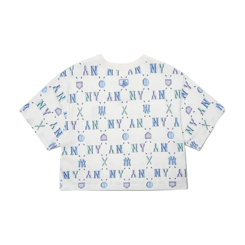 MLB T Shirt Korean Style Women's White-1