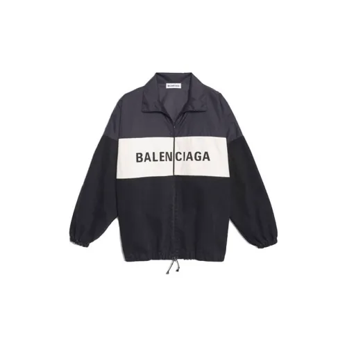 Balenciaga Wmns FW21 Logo Printing Jacket Black