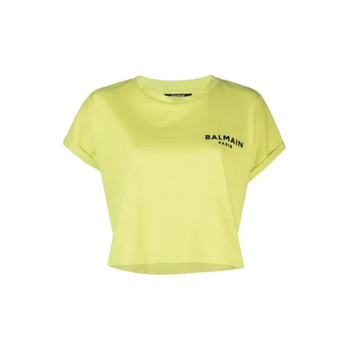 BALMAIN Crop Tops Women's Lime Green