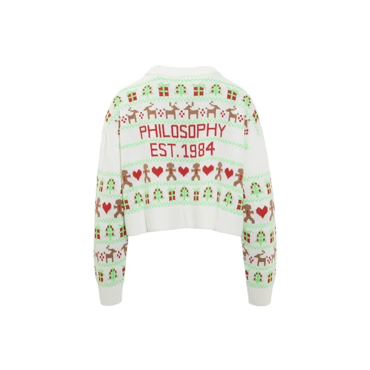 PHILOSOPHY DI LORENZO SERAFINI SS22 Loose Fit Sweater Women's White-1