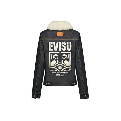 EVISU Denim Jackets Women's Dark Blue