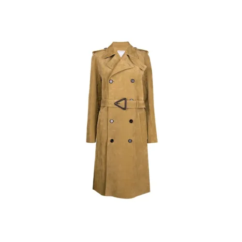 Bottega Veneta Trench Coats Women's Khaki