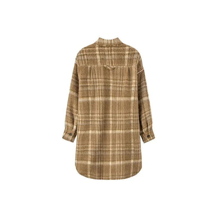 CHUU Coats Women's Coffee Plaid-1