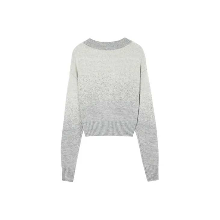 ITIB CHILEISHEJISHI Loose Fit Sweater Women's Gray-1