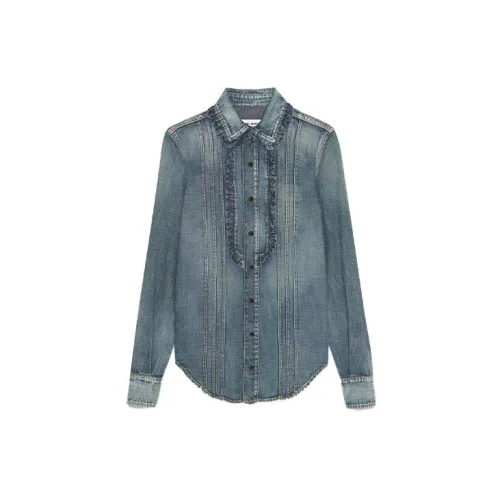 SAINT LAURENT Shirts Women's Vintage Blue