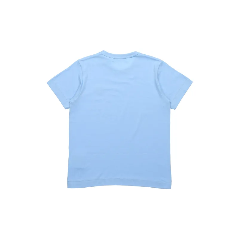 Comme Des Garcons Play Pastelle Red Emblem T shirt Blue-1