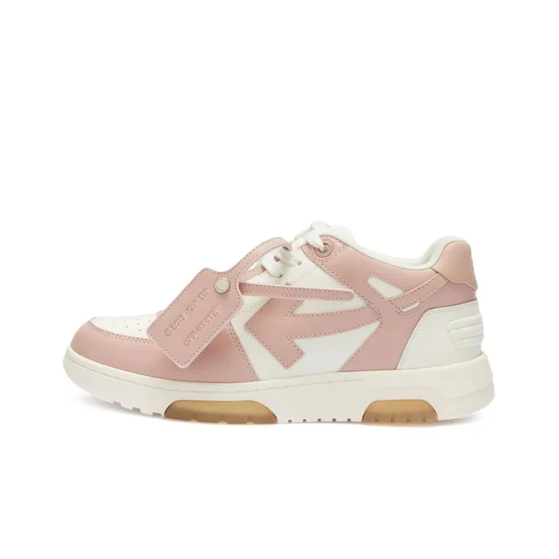 OFF WHITE Out Of Office 'OOO' Low Tops White Pink Women's-0