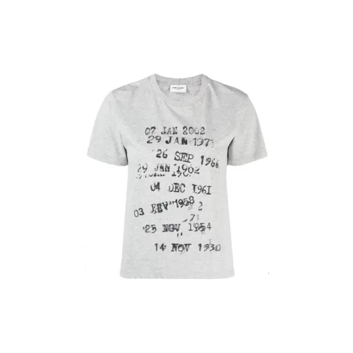 SAINT LAURENT T-Shirts Women's Gray