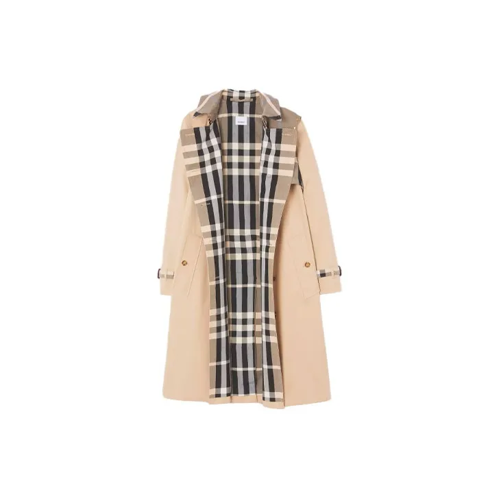 Burberry Trench Coats Women's Soft Yellow Umber-1