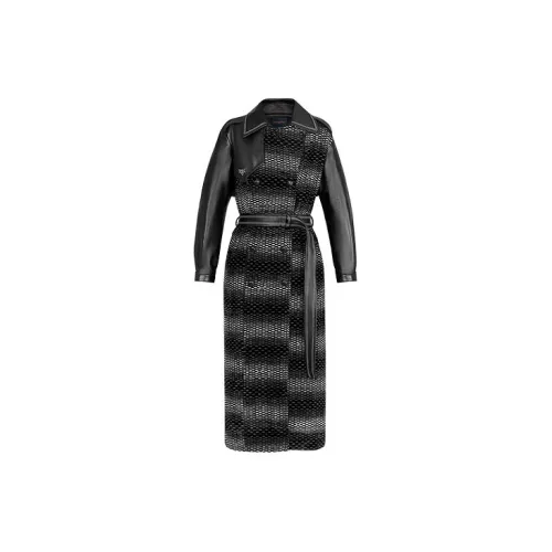 LOUIS VUITTON New Quarterly Products Of LV Trench Coats Women's Black