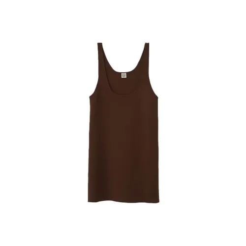 TOTEME Tank Tops Women's Red Brown