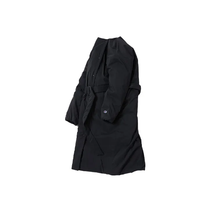 Champion FW21 Letter Solid Color Crew Neck Loose Fit Long Puffer Jacket Japan Version Women's-6