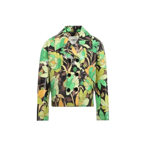 FENDI Cropped Coats Women's Multicolor