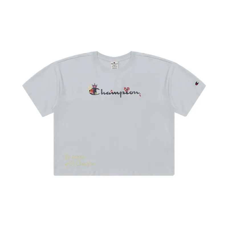 Champion SS22 T Shirt Women's Gray Blue-1