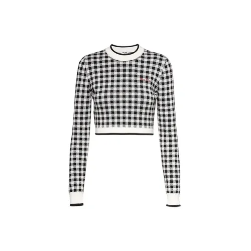 MIU MIU Crop Tops Women's Black