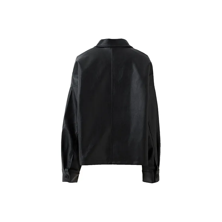 SOON FLOWER Cropped Coats Women's Black-1