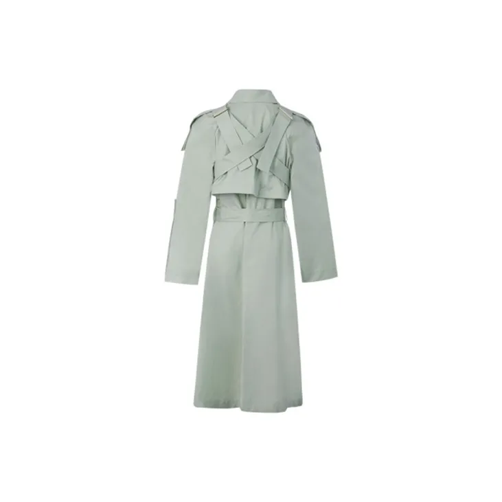 ACLER Trench Coats Women's Light Green-1