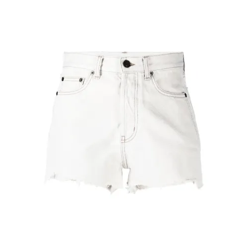 SAINT LAURENT Denim Shorts Women's White