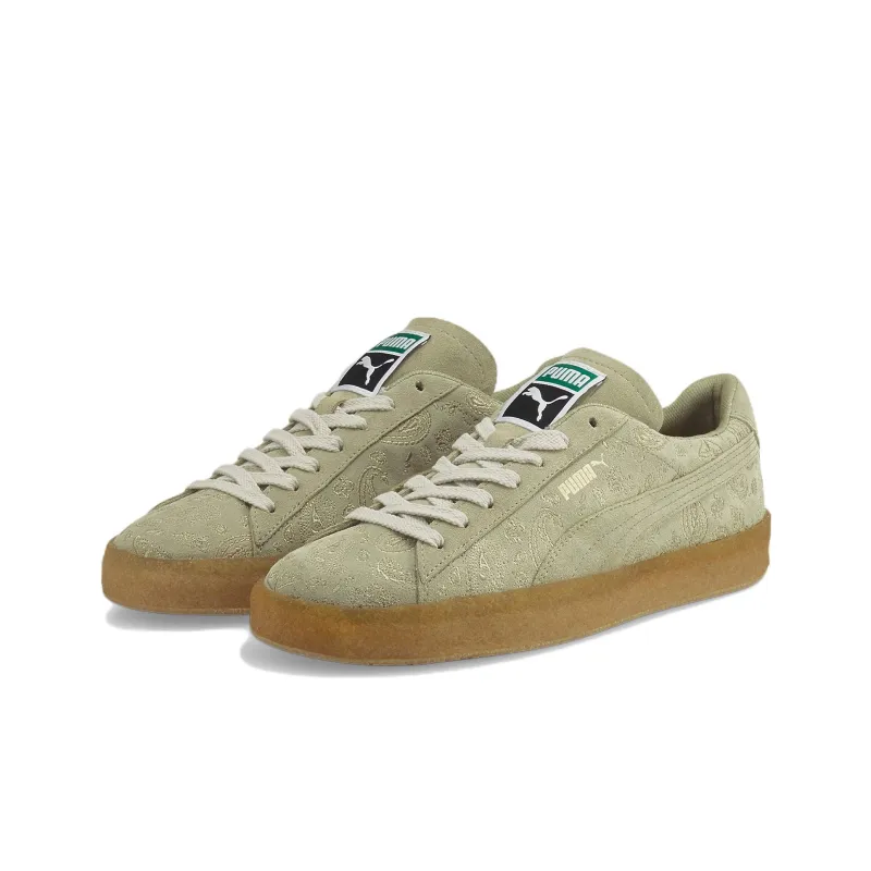PUMA Suede Crepe Embroidery 'Green Brown'-2