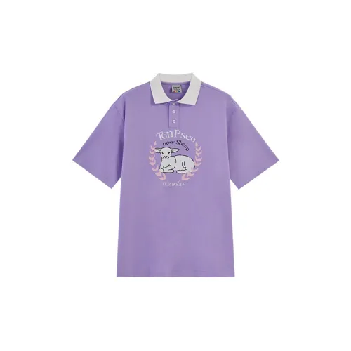 TENPSEN Polo Shirts Women's Light Purple