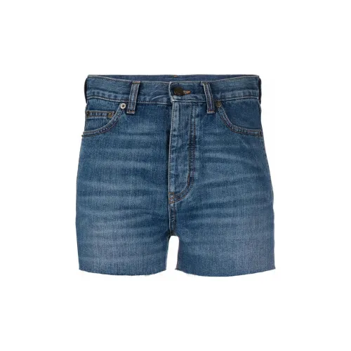 SAINT LAURENT Denim Shorts Women's Blue