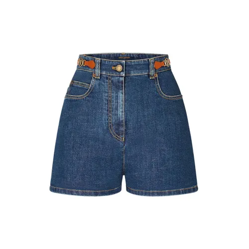 LOUIS VUITTON New Quarterly Products Of LV Denim Shorts Women's Denim Blue