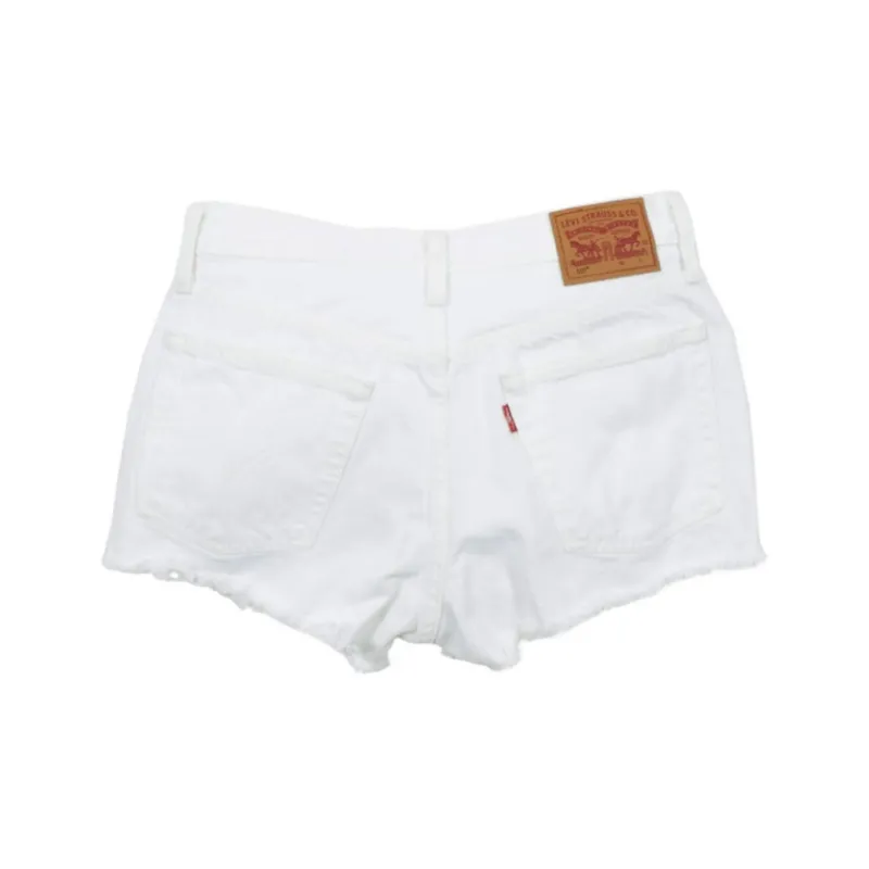 Levis Denim Shorts Women's White-1