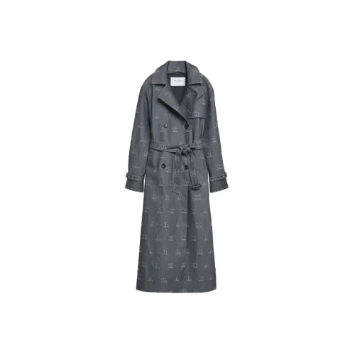 MaxMara Trench Coats Women's Dark Blue