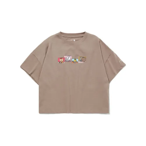 Line Friends X LINING T-Shirts Women's Khaki