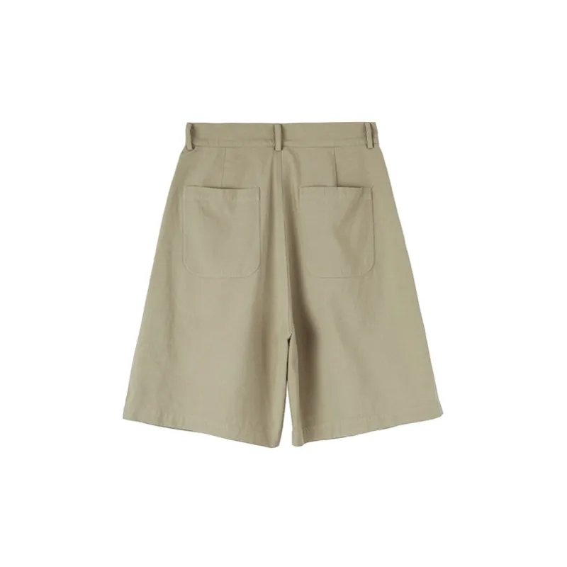 UNRETRO Casual Shorts Women's Khaki-1