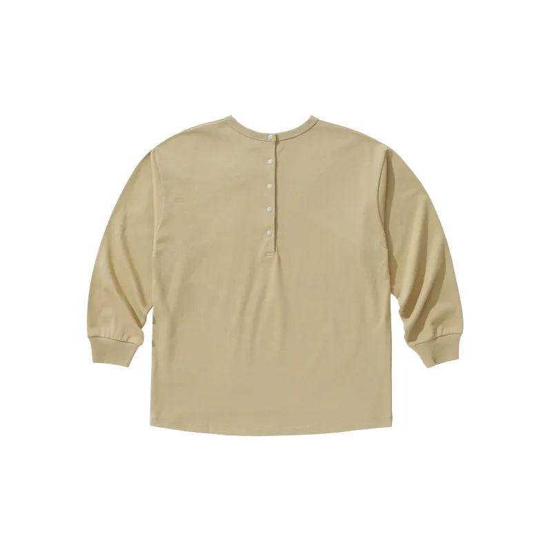 Champion Crew Neck Loose Fit Straight Long Sleeved T Shirt Japan Version Women's-1