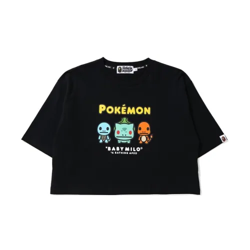 Pokemon X A BATHING APE Bape Crop Tops Women's