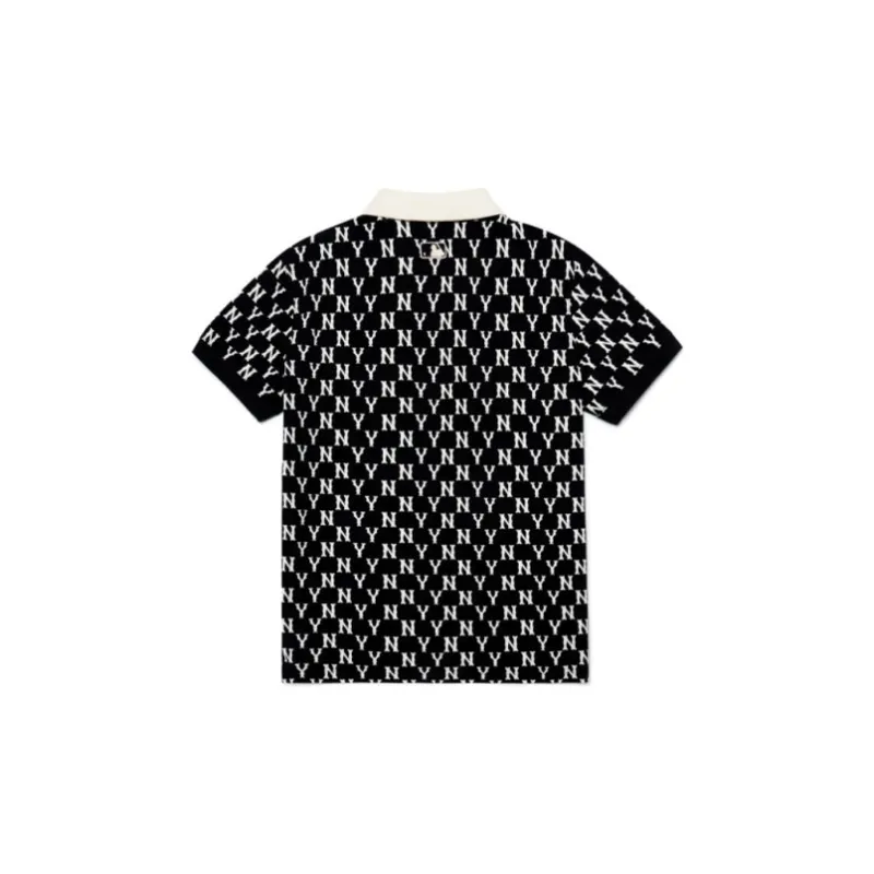 MLB Base Logo Polo Shirt Women's Black-1