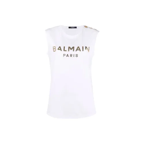 BALMAIN Wmns SS22 Round-neck Waistcoat White Female