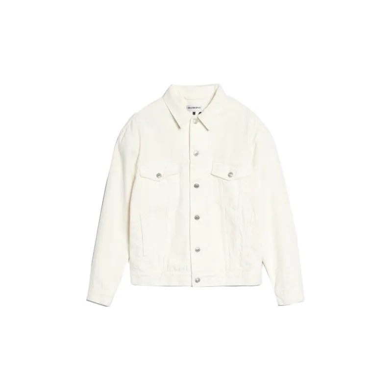 Balenciaga Denim Jackets Women's White-1