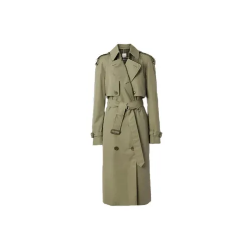 Burberry Trench Coats Women's Green