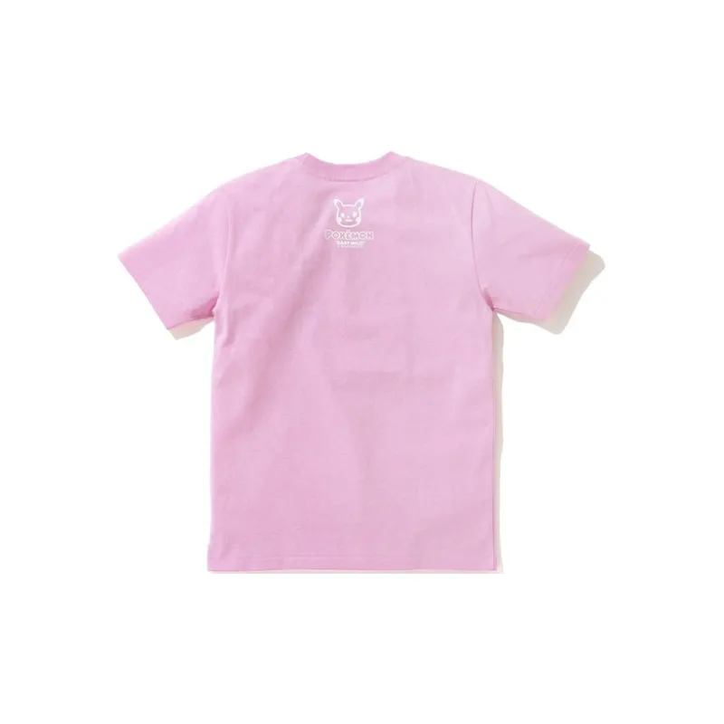 A BATHING APE X Pokemon Ladies Jigglypuff & Eevee Tee #4 White-1