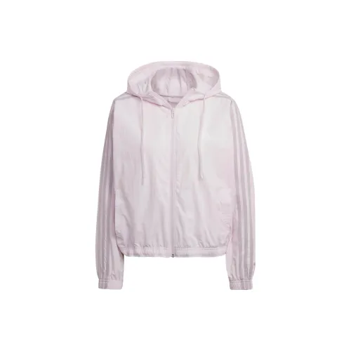 adidas ESSENTIALS REPEAT LOGO Women's Loose Fit Windbreaker Pink