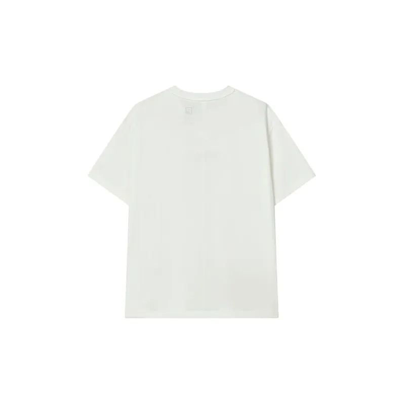 FILA Athletics Drop Shoulder Sleeve T Shirt Women's Raw White-1